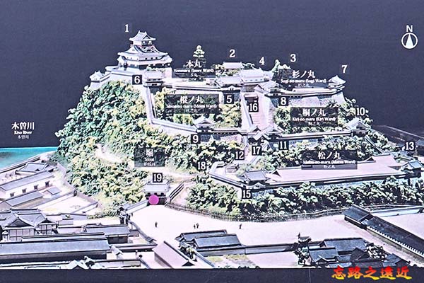 犬山城連郭式曲輪設計模型