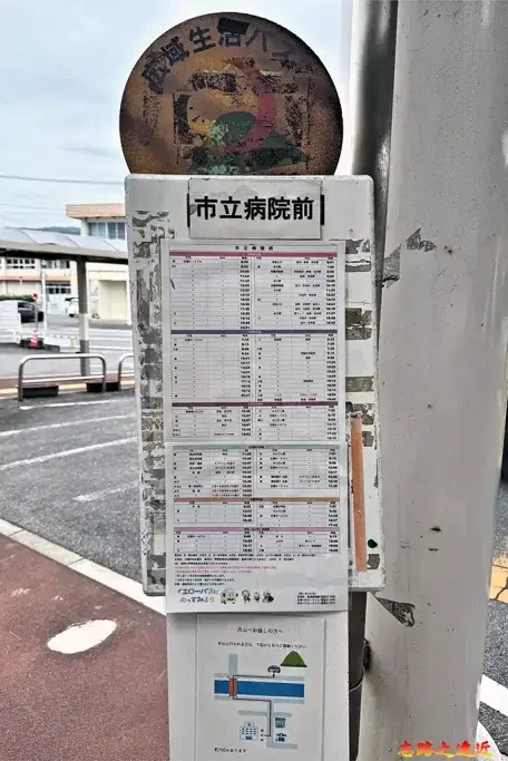 【日本百大名城65】中国篇-月山富田城~山陰地區首屈一指的巨型山城 26 安來「市立病院」站牌