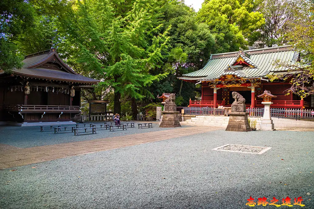 金王八幡宮社殿與能舞台