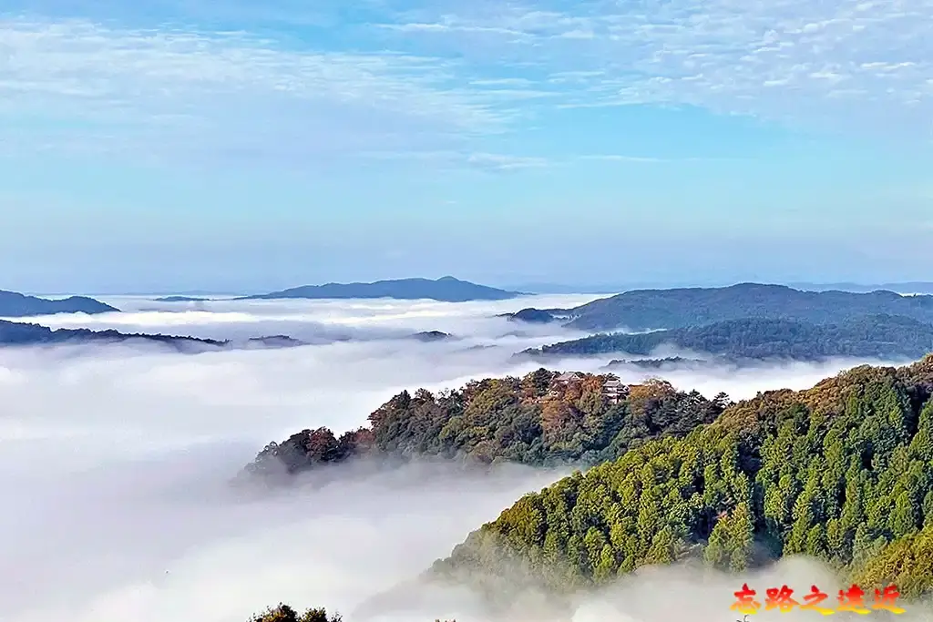 備中松山城大松山雲海與天守－早上